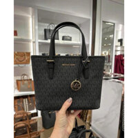 Michael Kors - Túi MK Jet Set Travel Extra Small Logo Top Zip Tote Bag In Black - (Size: 27 x 19 x 10cm)