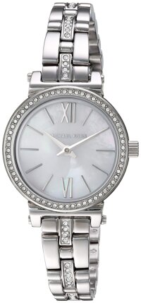 Michael Kors Women's Sofie Quartz Stainless-Steel Strap, Silver, 9.5 Casual Watch (Model: MK3906)