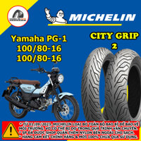 (Michelin cho PG1) Cặp vỏ lốp xe Michelin City Grip 2 hàng Châu Âu cho PG-1 size trước/sau 100/80-16