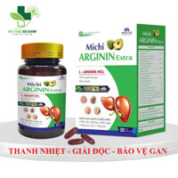 Michi Arginin Extra - Hỗ trợ thanh nhiệt, giải độc gan, bảo vệ gan. Chai 30 viên