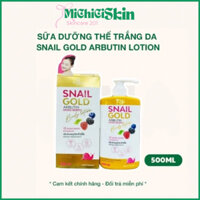 [MICHICI Skin] Sữa dưỡng thể trắng da Snail Gold Arbutin Lotion Thái Lan 500ml