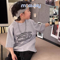 Michley Áo thun trẻ em 100% Cotton thoáng khí, In hình sô cô la & vui nhộn hợp thời trang, Unisex Loose Fit