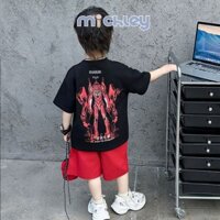 Michley Cool & Trendy Casual Wear for Boys - Combo Áo thun và quần short thoáng khí