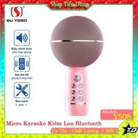 Micro Bluetooth Karaoke không dây YS08 Kiêm Mic và Loa Âm Thanh To Thu Giọng - Chính Hãng