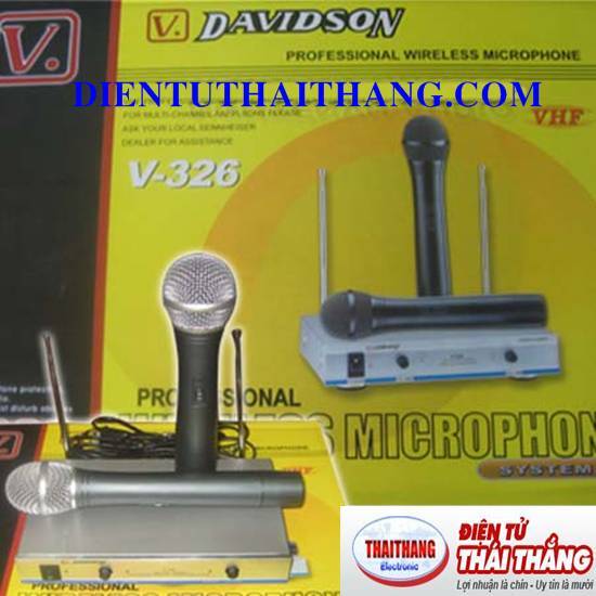 Micro cài áo Davidson V326 không dây