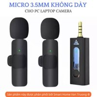 Micro cài áo không dây cho Laptop PC Tablet thu âm rõ nét với chân cắm mic 3.5mm thông dụng
