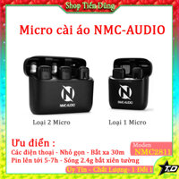 Micro cài áo không dây dành cho thu âm điện thoại NMC Audio NMC 2811 chất lượng cao thu xa 30m và sóng 2.4g xiên tường