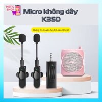 Micro Cài Áo Không Dây K35D, Mic Trợ Giảng Dành Cho Giáo Viên Jack 3.5mm Cắm Loa Khuếch Đại (METIC SHOP)