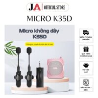 Micro Cài Áo Không Dây K35D Dành Cho Giáo Viên, Mic Trợ Giảng Jack 3.5mm Cắm Loa Khuếch Đại (JA OFFICIAL)