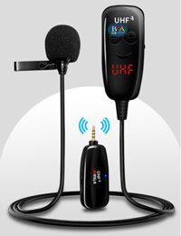 Micro cài áo không dây MeGa, Mic thu âm cài áo Lavalier cho điện thoại, Laptop, máy quay video