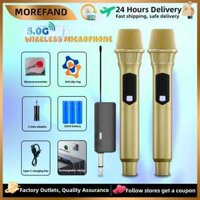 Micro cầm tay kép, micro không dây Uhf Karaoke cầm tay Micro không dây chuyên nghiệp, sạc không dây chuyên nghiệp thích hợp cho buổi biểu diễn ngoài trời