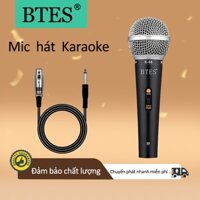 Micro Có Dây Cao Cấp, Mic Hát Karaoke - Micro Karaoke Có Dây BTES-E58, Âm Thanh Mượt Mà, Chống Hú Tốt