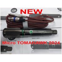 Micro có dây Tomahawk đời mới năm 2024 dây dài 5m, thân mic kim loại màu titan