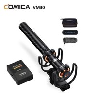 Micro Comica VM30 / VM40 Mic Shotgun thu âm không dây cho máy ảnh, điện thoại, máy quay vlog, ASMR, livetream, mukbang