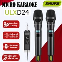 Micro Đa Năng SHURE ULX-D24 CHÍNH HÃNG Micro Hát Vang Nhẹ . Chống Hú Rít .Sóng UHF , Dùng Cho Loa Kéo, Âm Ly Karaoke