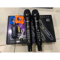 Micro đa năng suboss W19 2 tay mic có chỉnh echo, bass, chef, tần số, phù hợp với mọi loại loa kéo và âm ly gia đinh