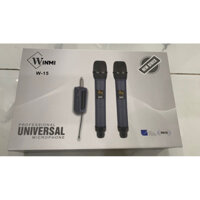micro đa năng Winmi W15 loại 2 tay mic phù hợp với tất cả các loại loa kéo và âm ly