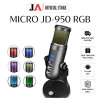 Micro Để Bàn JD-950 RGB USB Mic Thu Âm Chuyên Nghiệp Cho Podcasts/Streaming/m/Karaoke Tương thích Nhiều Thiết Bị JA MALL