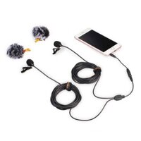 Micro Gài Áo Dualmic Cho Camera, Gopro, Smartphone Comica CVM-D02