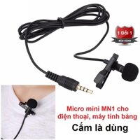 Micro ghi âm gài áo cho điện thoại và máy tính bảng - Microphone mini MN1