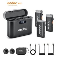 Micro Godox WEC mic không dây cài áo cho điện thoại, máy ảnh DSLR, máy tính, máy quay làm vlog, livetream, phỏng vấn