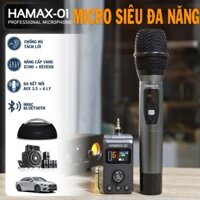 Micro Hamax 01 Đa Năng Không Dây – Micro Cao Cấp Kết Nối Mọi Loa Hãng Xe Hơi  Tích Hợp Bluetooth có vang reverb