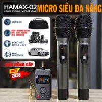 Micro Hamax 02 – Mic karaoke siêu đa năng có tích hợp vang