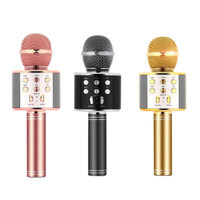 Micro hát Karaoke cầm tay mini bluetooth tích hợp Loa Bluetooth đa năng 6in1 WS-858 - Mic cầm tay mini hát karaoke