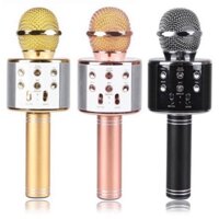 Micro hát Karaoke cầm tay mini bluetooth tích hợp Loa Bluetooth đa năng 6in1 WS-858 - Mic cầm tay mini hát karaoke