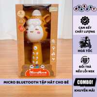 Micro hát karaoke cho bé kết nối bluetooth, sạc pin 9BABY mẫu hổ vàng khơi dậy tài năng âm nhạc
