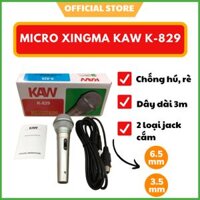 Micro Hát Karaoke Mic Karaoke Mini Micro Có Dây - Mic Karaoke XINGMA AK-319 - Mẫu mới KAW K-819 cao cấp thế hệ mới chống hú chống rè lọc âm cực tốt dây dài 3m - Bảo hành chính hãng