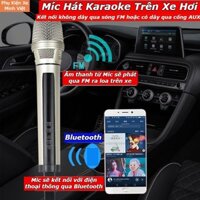 Micro Hát Karaoke Trên Ô Tô Qua Sóng FM  Cổng AUX- Micro Đa Năng Y-520 - Micro NMC0808 hát trên xe hơi