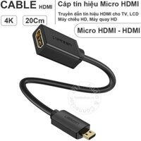 Micro HDMI sang HDMI 4K Ugreen 20134 - Micro HDMI male to HDMI female adapter 20Cm