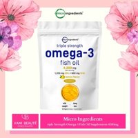 Micro Ingredients Viên Dầu Cá Triple Strength Omega 3 Fish Oil Supplements Hàm Lượng 4200mg