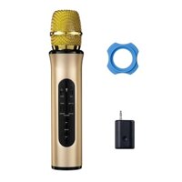 Micro Karaoke Bluetooth Không Dây kèm loa hiệu PKCB model  321 6w 2000mah gắn thẻ nhớ line 3.5mm - Hàng Chính Hãng