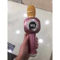 Micro karaoke bluetooth M8 míc hát tích hợp loa bluetooth tiện lợi