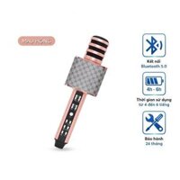 Micro karaoke bluetooth SD18 hát trên điện thoại tích hợp loa - Mic không dây - SD18 HỒNG