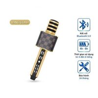 Micro karaoke bluetooth SD18 hát trên điện thoại tích hợp loa - Mic không dây - SD18 VÀNG