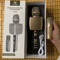 Micro Karaoke Bluetooth YS-98 Tích Hợp 2 Mic Cao Cấp Song Ca, Mic karaoke bluetooth, micro karaoke không dây YS 98 cao
