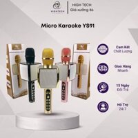 Micro karaoke bluetooth YS91 mic hát karaoke YS91 Micro không dây âm thanh hay, mic đa năng kiêm loa
