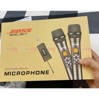 Micro karaoke đa năng cao cấp Boss QM-71 ( Chỉnh Echo/Bass/Treble/Volume kết nối với loa kéo kéo, loa bluetooth, Ampli)