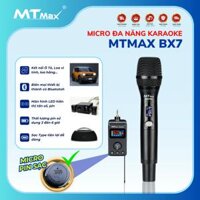 Micro Karaoke Đa Năng MTMAX BX7 Pro Chuyên Dụng Cho Loa Di Động, Xe Ôtô, Loa Kéo, Amply Kết Nối Tới 10M Đầu Thu Tích Hợp Bluetooth Biến Loa, Amply Cũ Thành Thiết Bị Bluetooth Thông Minh