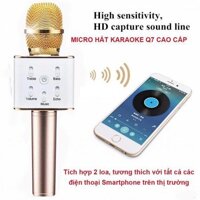 Micro Karaoke Kèm Loa Bluetooth Q7 - Hát Hay Giá Rẻ