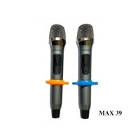 Micro karaoke không dây cho amly loa kéo sound card livestream hay UHF 1 mic và 2 mic Max 39 sạc pin [Cực rẻ]