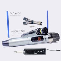 Micro karaoke không dây cho amly loa kéo sound card livestream hay UHF 1 mic và 2 mic Max 39 sạc pin -Tốt