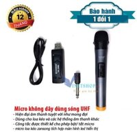 Micro Karaoke không dây cho loa kéo Zansong V12 màn hình LCD (đen) - Hỗ trợ jack cắm 3.5mm và 6.5 -dc3452