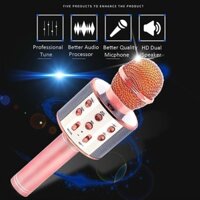 Micro Karaoke không dây Loa di động cầm tay Máy nghe nhạc KTV có đèn LED khiêu vũ Chức năng ghi