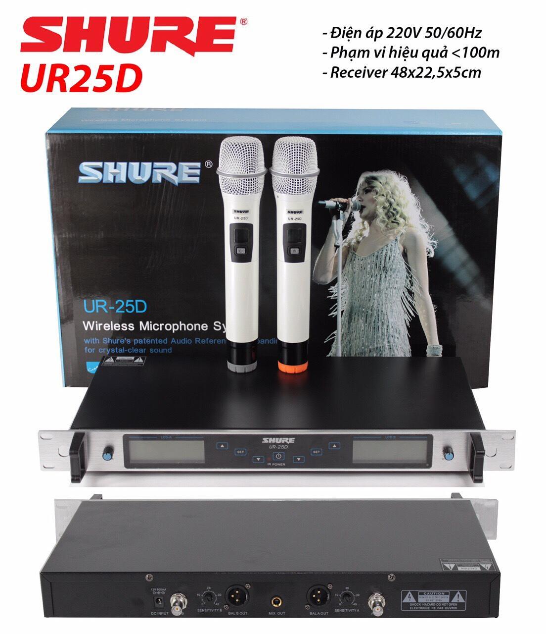 Micro karaoke không dây Shure UR25D