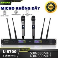 Micro Karaoke Không Dây Shure U-8700 Sóng UHF Bắt Sóng Mạnh Mẽ Chống Hú Rít Cao Cấp
