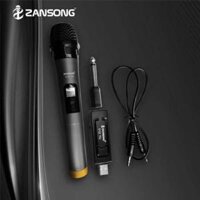 Micro Karaoke không dây Zansong V-12 nàm hình LCD Micro V12 dành cho Amly  loa kéo loa karaoke bluetooth JBZ SANSUI ZANSONG DAILE ISKY JBL P89 P88... - Micro không dây giá rẻ - Hỗ trợ các thiết bị có jack cắ